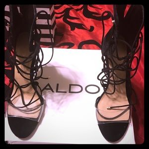 Aldo Somerly black velvet  Heel